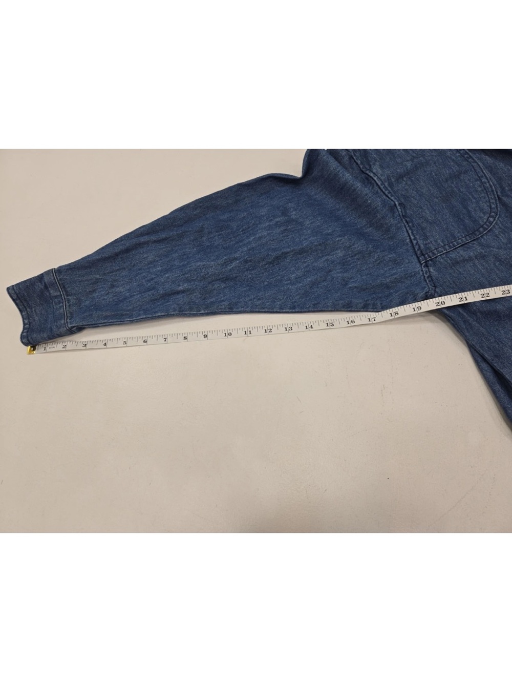 Vintage Ralph Lauren Denim Button Down Maxi Dress Duster Made In USA Size 12 - Picture 11 of 13